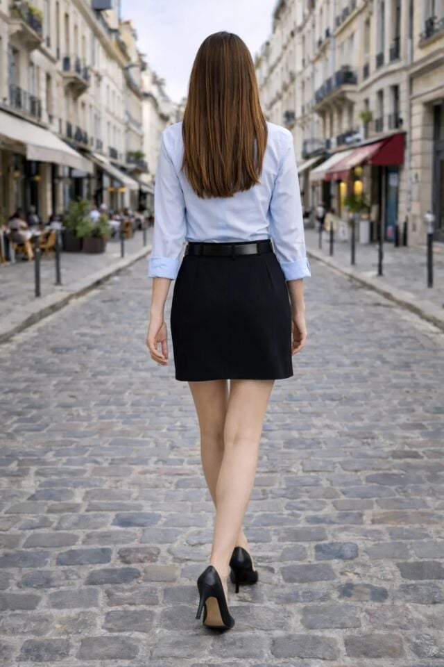 Kadın Yüksek Bel Kemerli Çelik İnterlok Mini Etek – Likralı, Fermuarlı, 40-42 Cm WM 2XL