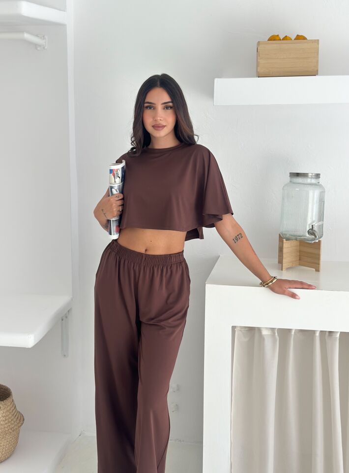 Kadın Yumuşak Dokulu Dalgıç Yarasa Kollu Takım 2544