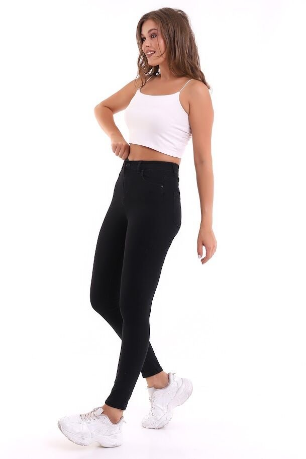Kadın Power Skinny Jean Likralı Pantolon M - SİYAH