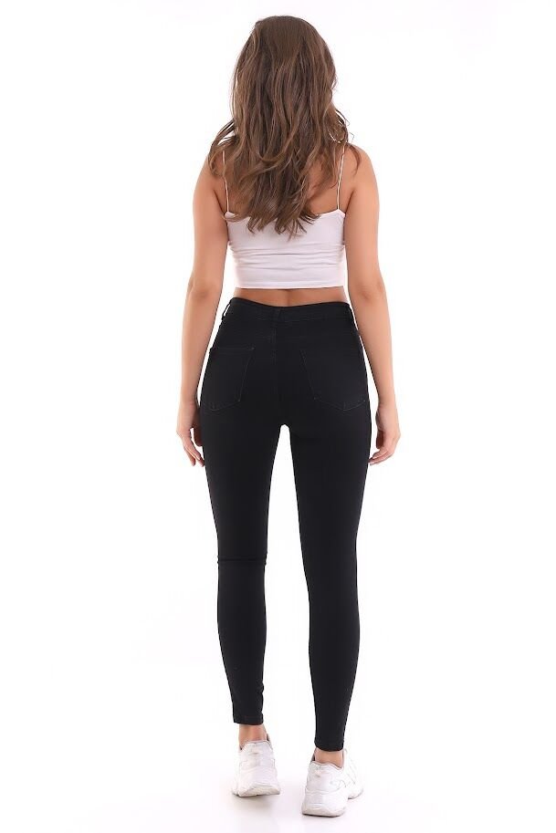 Kadın Power Skinny Jean Likralı Pantolon XL - SİYAH