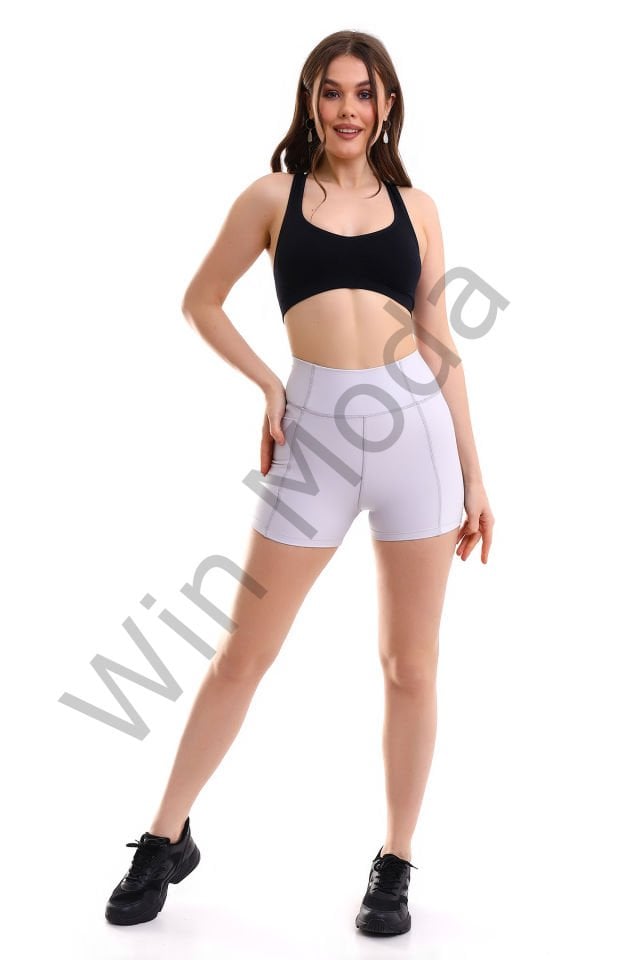 KADIN CEPLİ TAYT ŞORT  KORSE KUMAŞ SIKILAŞTIRICI ŞORT TAYT /SPORTS TIGHTS SHORTS