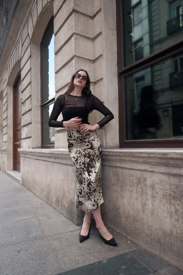 DESENLİ SATEN ETEK - SATEN ETEK - UZUN ETEK / KOD ÇOKRENKLİ 3XL - KOD-16