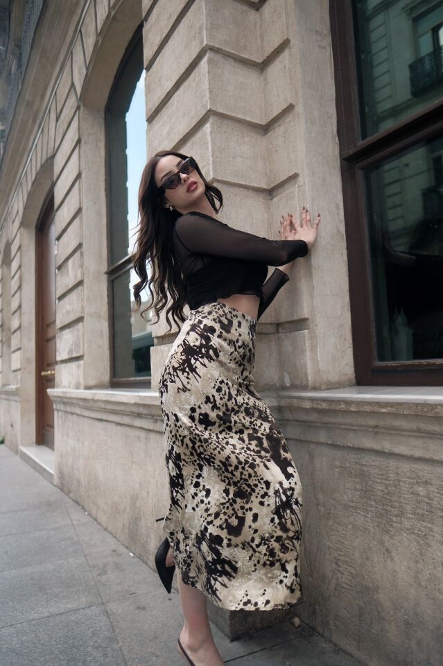 DESENLİ SATEN ETEK - SATEN ETEK - UZUN ETEK / KOD ÇOKRENKLİ 3XL - KOD-16