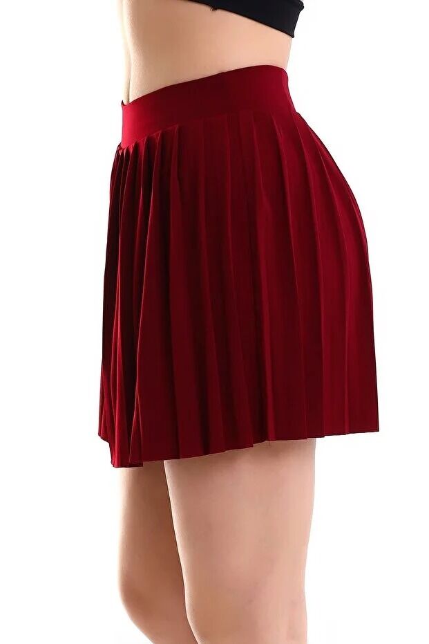 Kadın İçi Taytlı Tenis Eteği L - KIRMIZI
