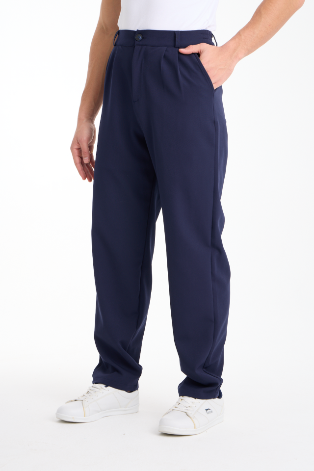 Dökümlü Esnek Baggy Erkek Pantolon 2XL - LACİVERT