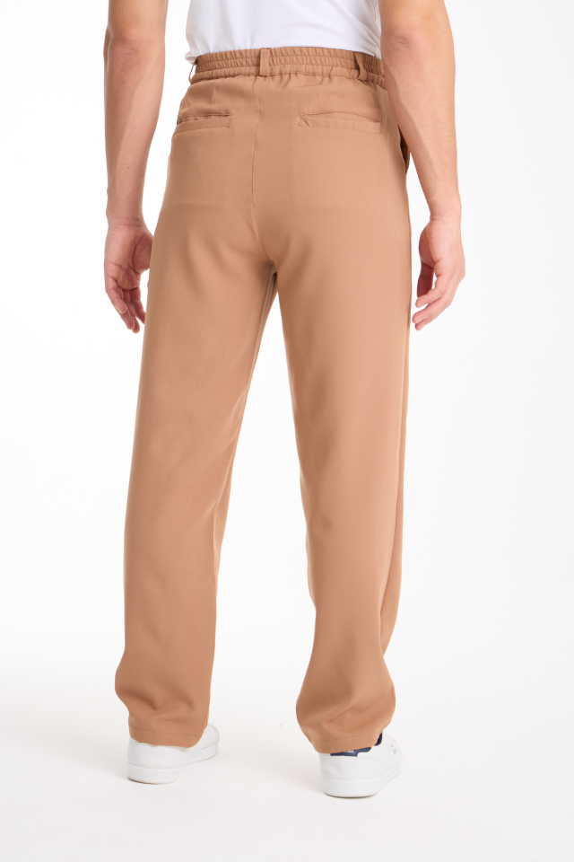 Dökümlü Esnek Baggy Erkek Pantolon 2XL - BEJ