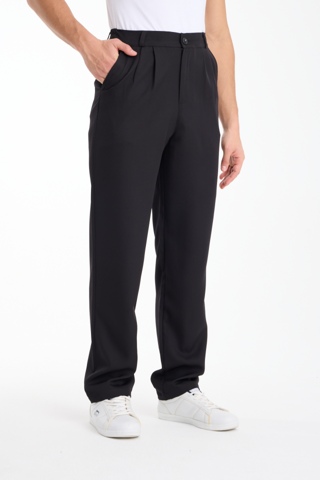 Dökümlü Esnek Baggy Erkek Pantolon 2XL - SİYAH