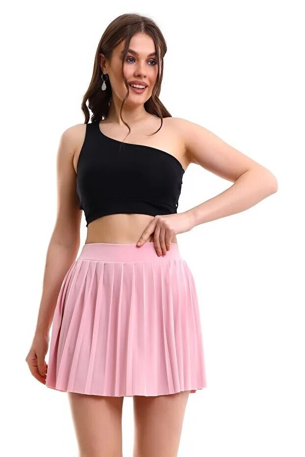 Kadın İçi Taytlı Tenis Eteği M - PEMBE