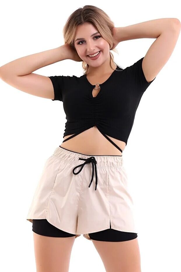 Kadın Deniz Şortu Survive The Sea Model SURVİ S - BEJ