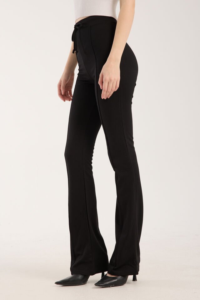 Kadın Önden Dikişli Bel Bağcıklı İspanyol Pantolon 2584 XL