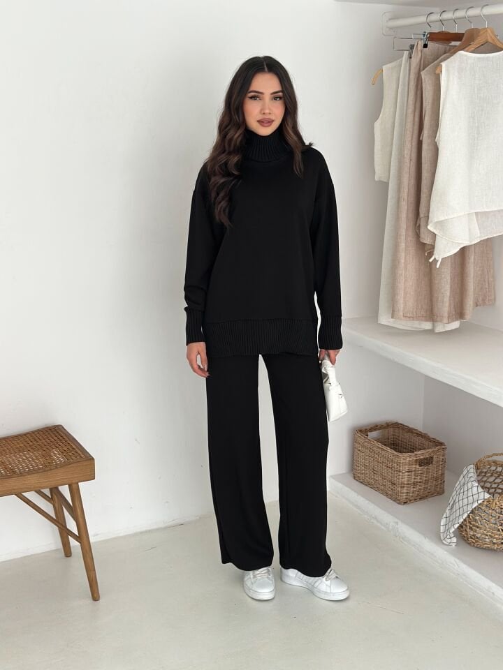 Kadın Tiko Detaylı Boğazlı Modal  Alt Üst Takım 2587 XL