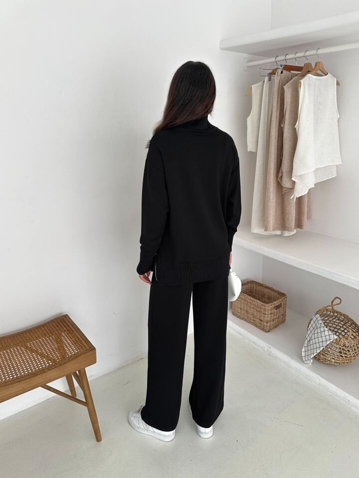 Kadın Tiko Detaylı Boğazlı Modal  Alt Üst Takım 2587 XL