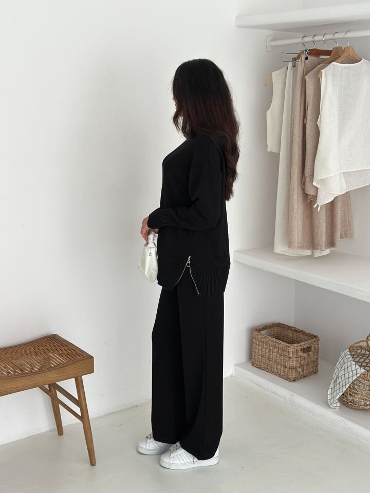 Kadın Tiko Detaylı Boğazlı Modal  Alt Üst Takım 2587 XL